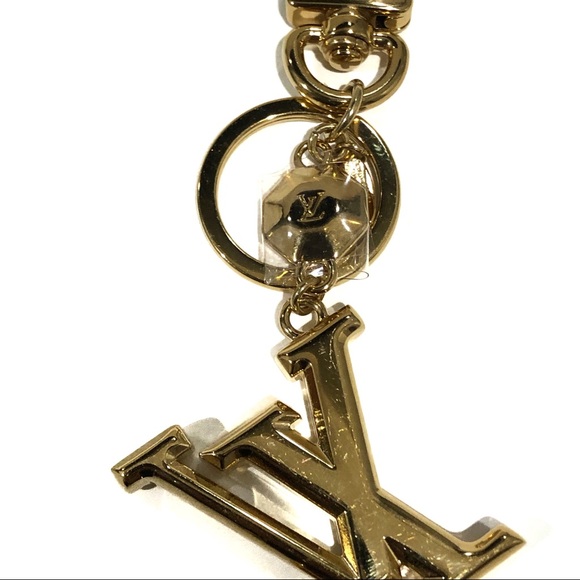 Auth Louis Vuitton Facettes M65216 Logo Gold Key & Bag Charm Keychain Key Holder - Picture 3 of 15